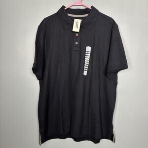 NWT DULUTH Men’s No Polo Shirt Sleeve Black Large Regular 40301 New